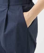 NHLGF87190 GIANNI LO GIUDICE(小さいサイズ)(メゾン ドゥ サンク) コットンリネンテーパードパンツ ネイビー