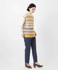 NHLGF87190 GIANNI LO GIUDICE(小さいサイズ)(メゾン ドゥ サンク) コットンリネンテーパードパンツ ネイビー