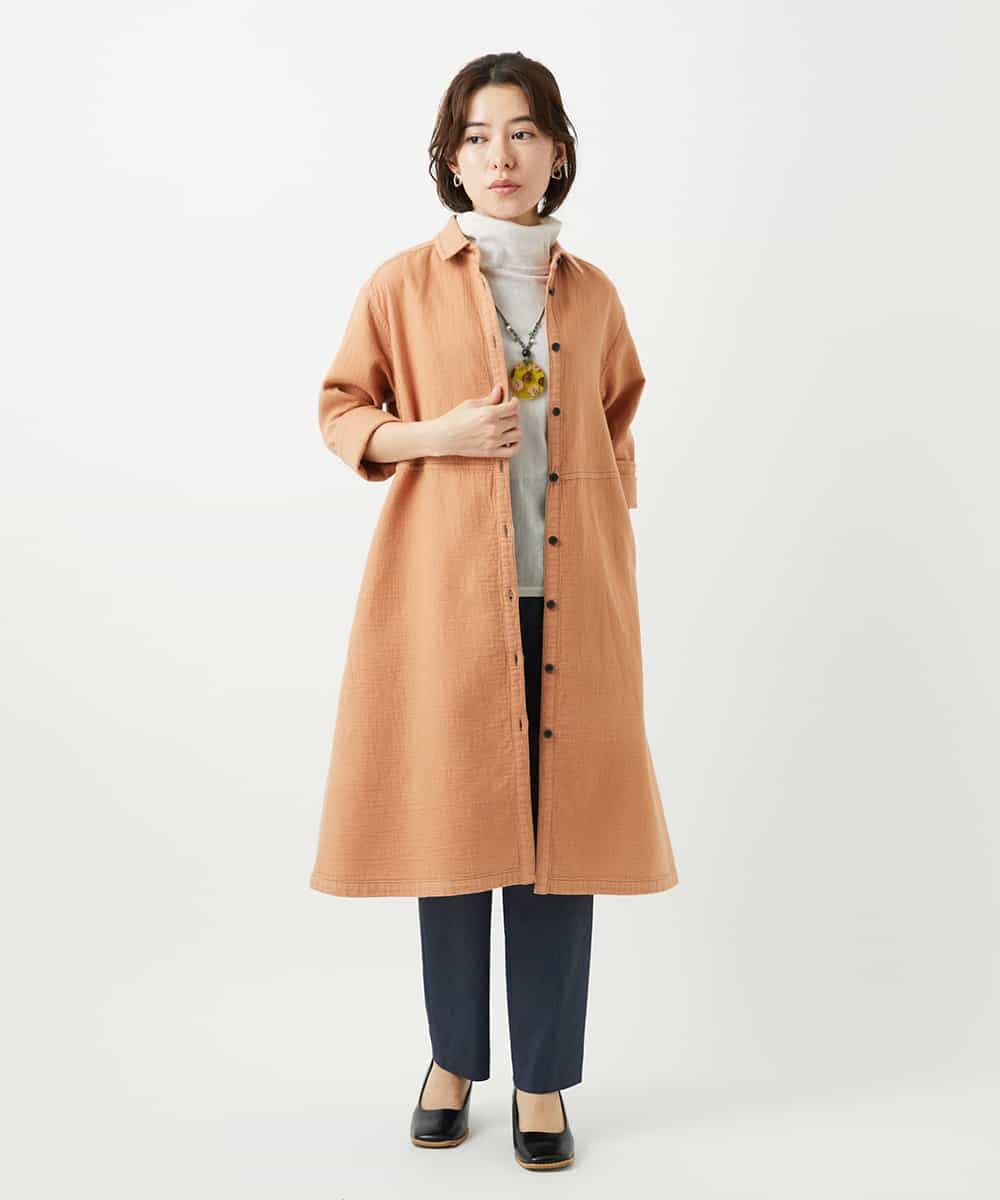 NHLGF87190 GIANNI LO GIUDICE(小さいサイズ)(メゾン ドゥ サンク) コットンリネンテーパードパンツ ネイビー