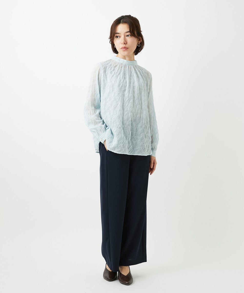 NHLGF88190 GIANNI LO GIUDICE(小さいサイズ)(メゾン ドゥ サンク) [セットアップ対応]リネンライクパンツ ライトグレー