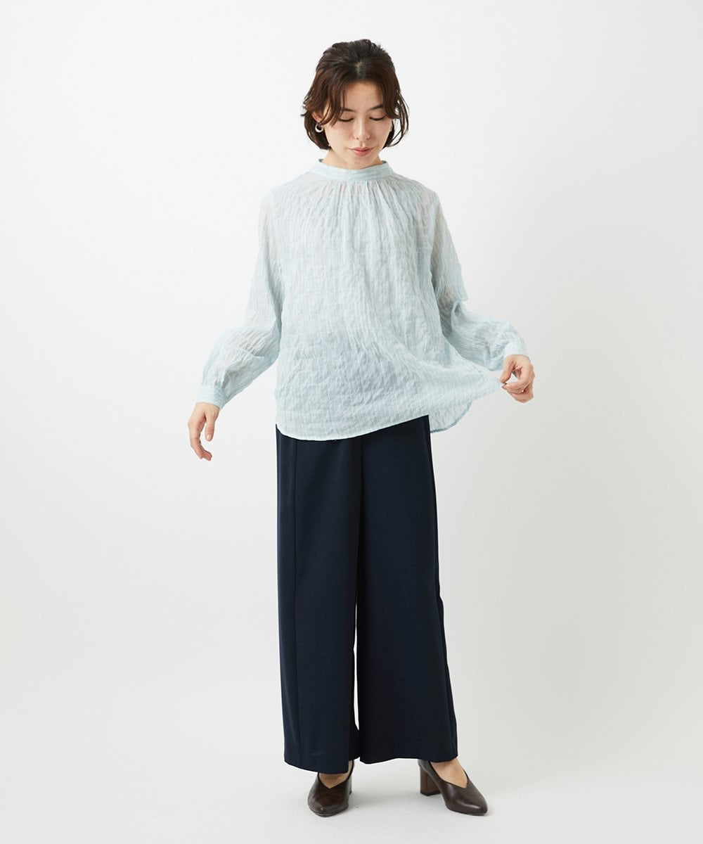 NHLGF88190 GIANNI LO GIUDICE(小さいサイズ)(メゾン ドゥ サンク) [セットアップ対応]リネンライクパンツ ライトグレー