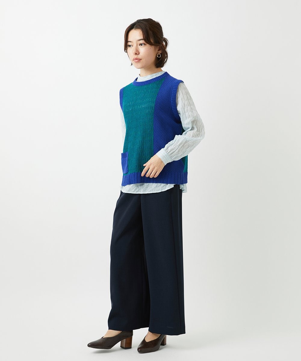 NHLGF88190 GIANNI LO GIUDICE(小さいサイズ)(メゾン ドゥ サンク) [セットアップ対応]リネンライクパンツ ライトグレー