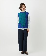 NHLGF88190 GIANNI LO GIUDICE(小さいサイズ)(メゾン ドゥ サンク) [セットアップ対応]リネンライクパンツ ライトグレー