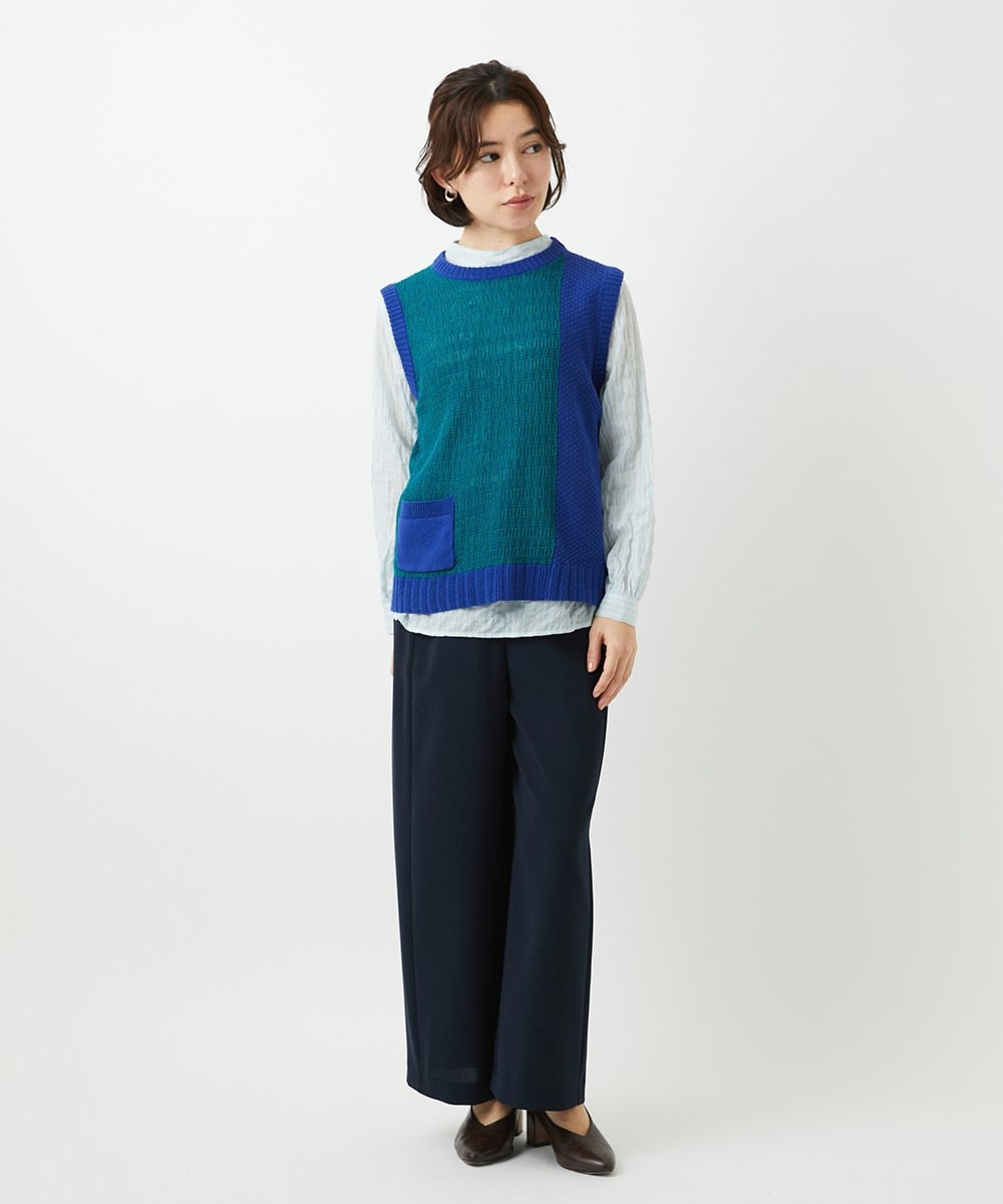 NHLGF88190 GIANNI LO GIUDICE(小さいサイズ)(メゾン ドゥ サンク) [セットアップ対応]リネンライクパンツ ライトグレー