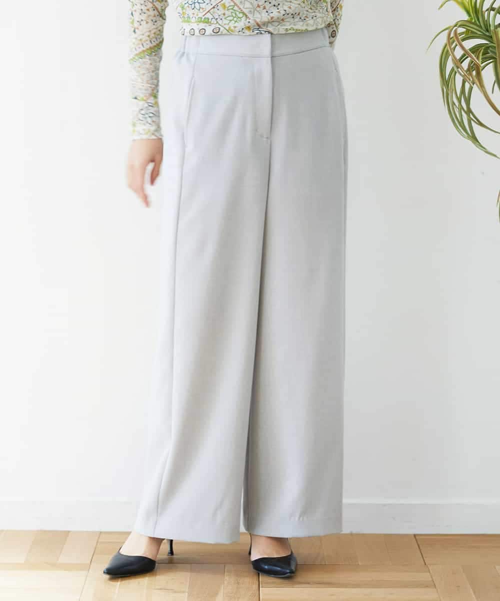 NHLGF88190 GIANNI LO GIUDICE(小さいサイズ)(メゾン ドゥ サンク) [セットアップ対応]リネンライクパンツ ライトグレー