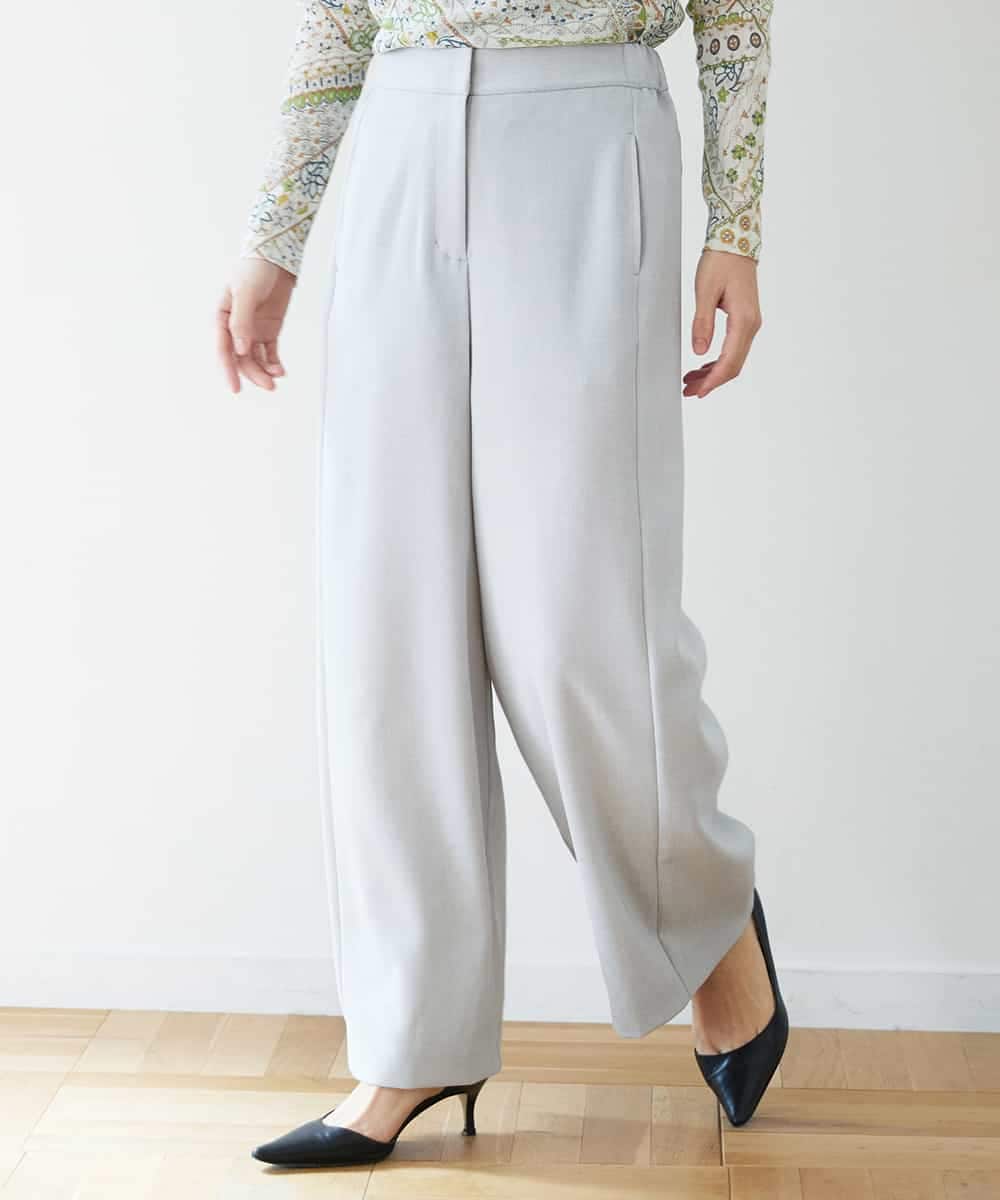 NHLGF88190 GIANNI LO GIUDICE(小さいサイズ)(メゾン ドゥ サンク) [セットアップ対応]リネンライクパンツ ライトグレー