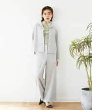 NHLGF88190 GIANNI LO GIUDICE(小さいサイズ)(メゾン ドゥ サンク) [セットアップ対応]リネンライクパンツ ライトグレー