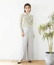 NHLGF88190 GIANNI LO GIUDICE(小さいサイズ)(メゾン ドゥ サンク) [セットアップ対応]リネンライクパンツ ライトグレー