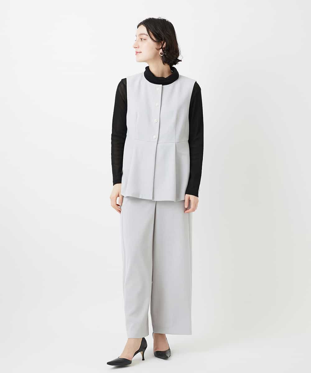 NHLGF88190 GIANNI LO GIUDICE(小さいサイズ)(メゾン ドゥ サンク) [セットアップ対応]リネンライクパンツ ライトグレー