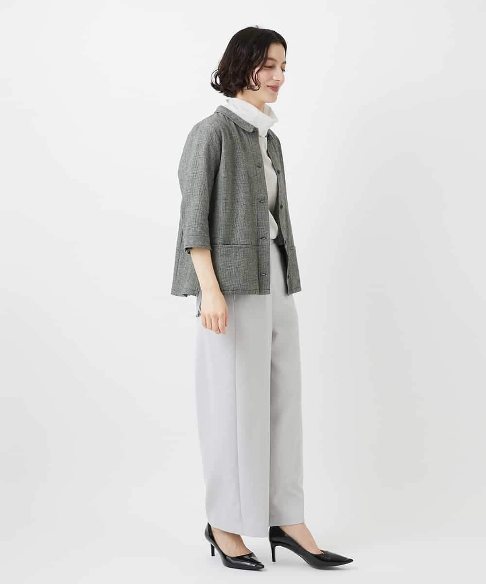 NHLGF88190 GIANNI LO GIUDICE(小さいサイズ)(メゾン ドゥ サンク) [セットアップ対応]リネンライクパンツ ライトグレー