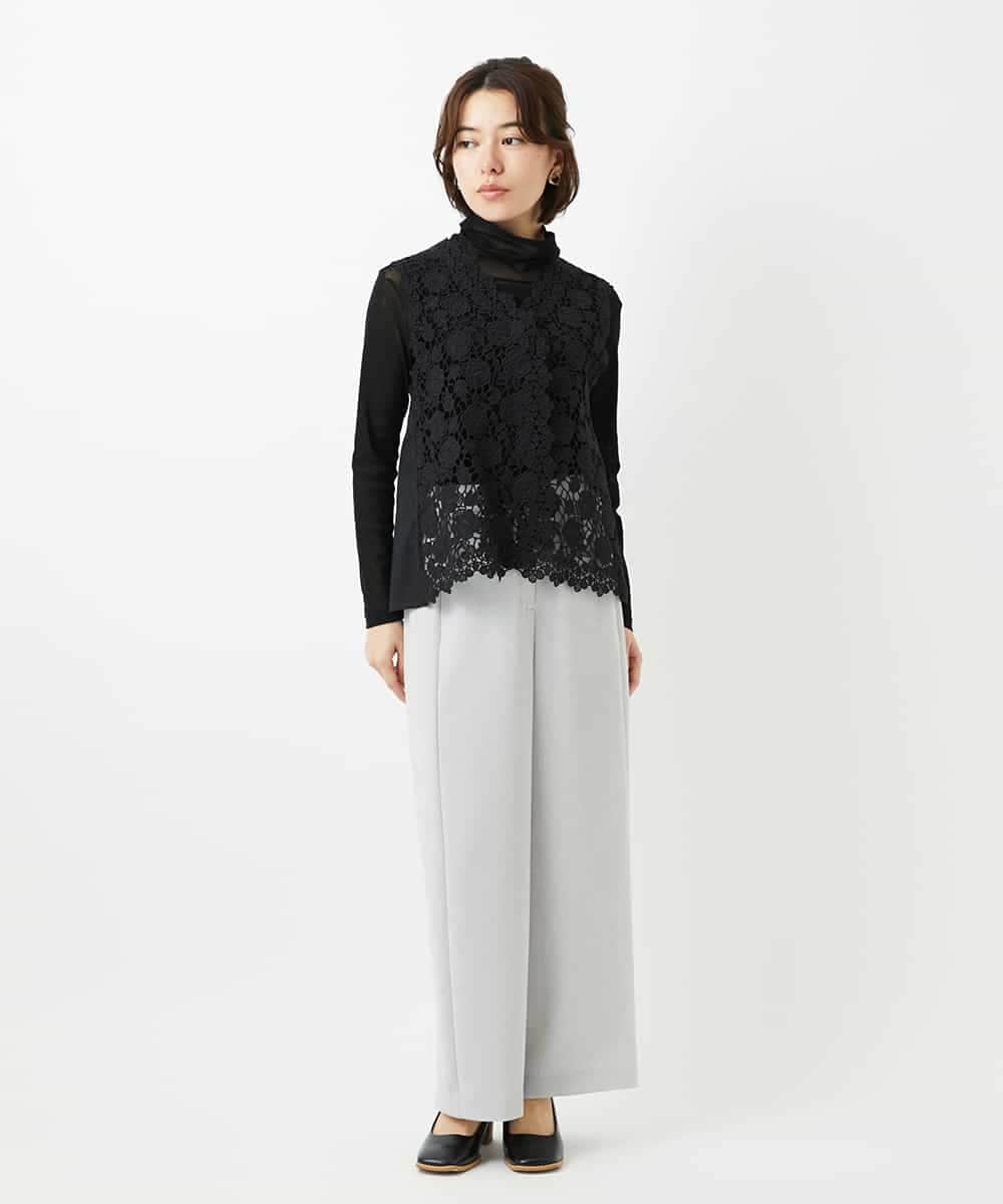 NHLGF88190 GIANNI LO GIUDICE(小さいサイズ)(メゾン ドゥ サンク) [セットアップ対応]リネンライクパンツ ライトグレー