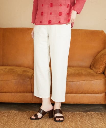 NHLGF89270 GIANNI LO GIUDICE(小さいサイズ) [日本製]リネンミックスシャンブレーストレッチパンツ