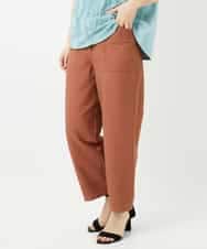 NHLGF89270 GIANNI LO GIUDICE(小さいサイズ)(メゾン ドゥ サンク) [日本製]リネンミックスシャンブレーストレッチパンツ オレンジ