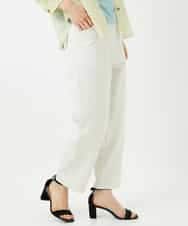 NHLGF89270 GIANNI LO GIUDICE(小さいサイズ)(メゾン ドゥ サンク) [日本製]リネンミックスシャンブレーストレッチパンツ オレンジ