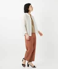 NHLGF89270 GIANNI LO GIUDICE(小さいサイズ)(メゾン ドゥ サンク) [日本製]リネンミックスシャンブレーストレッチパンツ オレンジ