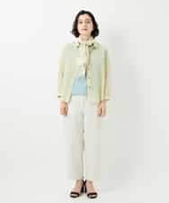 NHLGF89270 GIANNI LO GIUDICE(小さいサイズ)(メゾン ドゥ サンク) [日本製]リネンミックスシャンブレーストレッチパンツ オレンジ