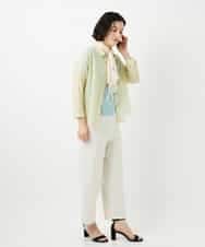 NHLGF89270 GIANNI LO GIUDICE(小さいサイズ)(メゾン ドゥ サンク) [日本製]リネンミックスシャンブレーストレッチパンツ オレンジ