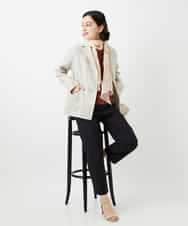 NHLGF89270 GIANNI LO GIUDICE(小さいサイズ)(メゾン ドゥ サンク) [日本製]リネンミックスシャンブレーストレッチパンツ オレンジ