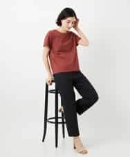 NHLGF89270 GIANNI LO GIUDICE(小さいサイズ)(メゾン ドゥ サンク) [日本製]リネンミックスシャンブレーストレッチパンツ オレンジ