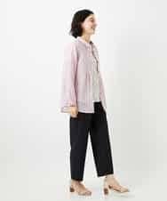 NHLGF89270 GIANNI LO GIUDICE(小さいサイズ)(メゾン ドゥ サンク) [日本製]リネンミックスシャンブレーストレッチパンツ オレンジ