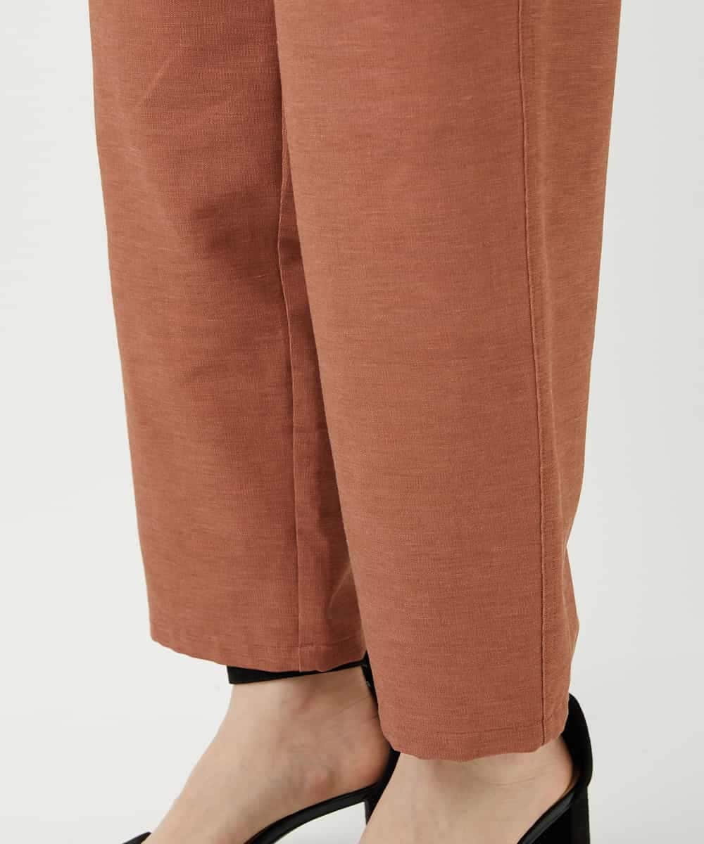 NHLGF89270 GIANNI LO GIUDICE(小さいサイズ)(メゾン ドゥ サンク) [日本製]リネンミックスシャンブレーストレッチパンツ オレンジ