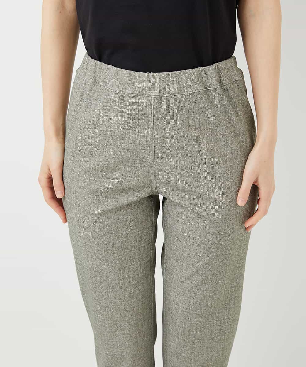 NHLGF92180 GIANNI LO GIUDICE(小さいサイズ)(メゾン ドゥ サンク) [3サイズ展開・吸収速乾性・UVカット]デニム調プリントハイテンションストレッチパンツ カーキ