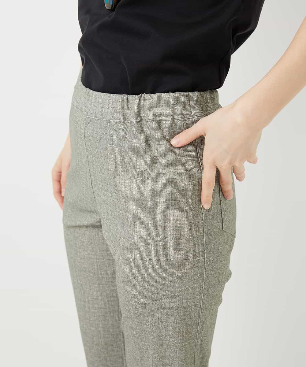 NHLGF92180 GIANNI LO GIUDICE(小さいサイズ)(メゾン ドゥ サンク) [3サイズ展開・吸収速乾性・UVカット]デニム調プリントハイテンションストレッチパンツ カーキ