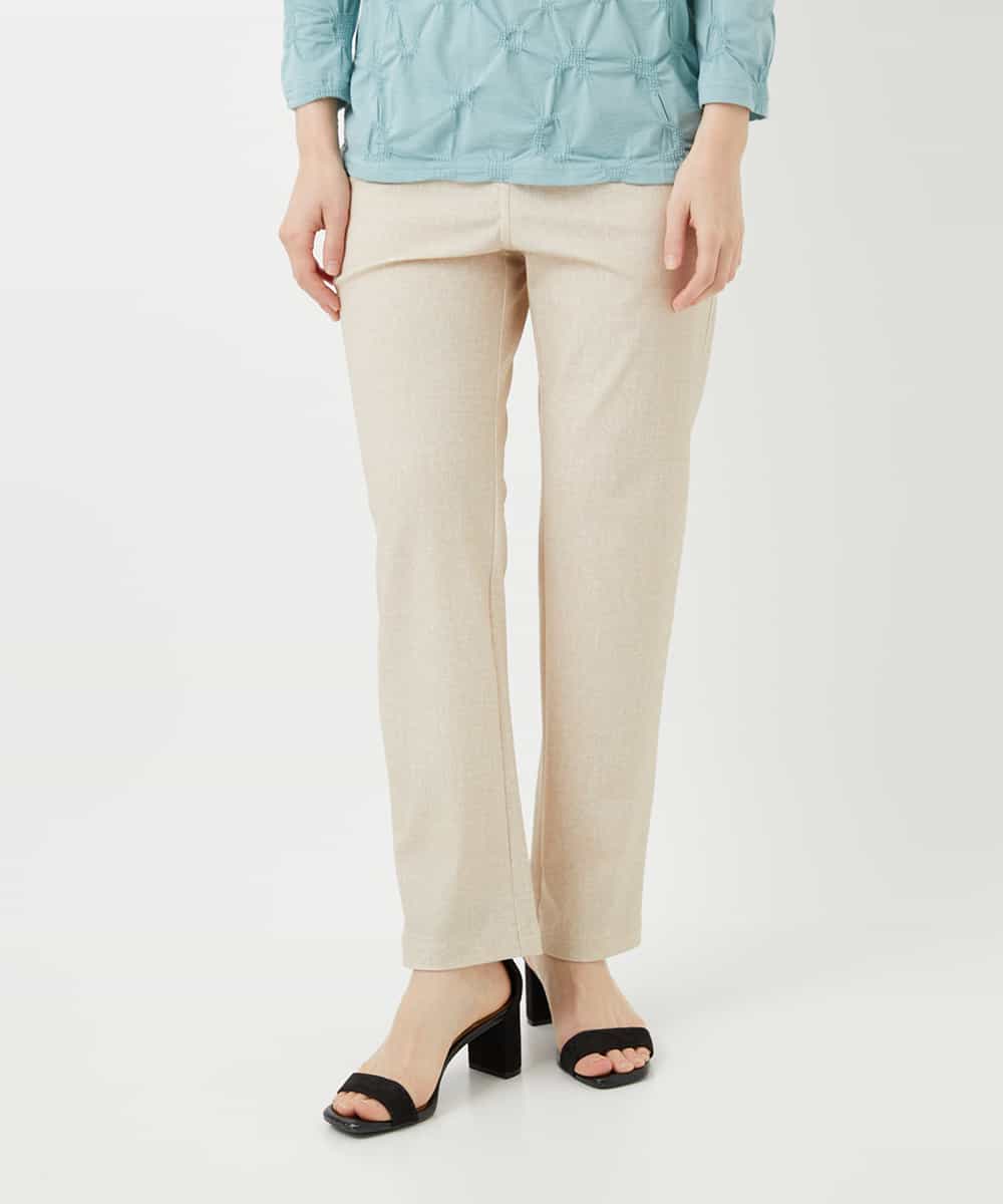 NHLGF92180 GIANNI LO GIUDICE(小さいサイズ)(メゾン ドゥ サンク) [3サイズ展開・吸収速乾性・UVカット]デニム調プリントハイテンションストレッチパンツ ベージュ