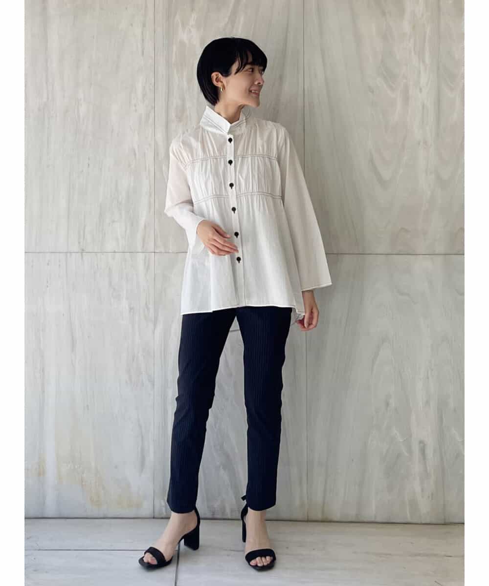 NHLGR83170 GIANNI LO GIUDICE(小さいサイズ)(メゾン ドゥ サンク) 【3サイズ展開】ストライプハイテンションパンツ ネイビー
