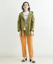 NHLGS01230 GIANNI LO GIUDICE(小さいサイズ)(メゾン ドゥ サンク) [日本製・多機能素材]麻調カルゼテーパードパンツ オレンジ
