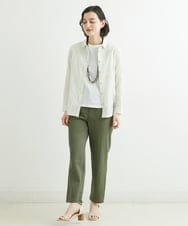 NHLGS01230 GIANNI LO GIUDICE(小さいサイズ)(メゾン ドゥ サンク) [日本製・多機能素材]麻調カルゼテーパードパンツ オレンジ