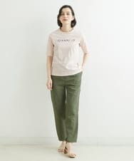 NHLGS01230 GIANNI LO GIUDICE(小さいサイズ)(メゾン ドゥ サンク) [日本製・多機能素材]麻調カルゼテーパードパンツ オレンジ