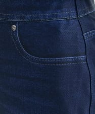 NHLGS02230 GIANNI LO GIUDICE(小さいサイズ)(メゾン ドゥ サンク) [リバーシブル・夏向け素材]デニム柄転写プリントハイテンションパンツ ネイビー