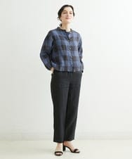 NHLGS44230 GIANNI LO GIUDICE(小さいサイズ)(メゾン ドゥ サンク) [洗える]リネンタンブラーテーパードパンツ グレー