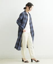 NHLGS44230 GIANNI LO GIUDICE(小さいサイズ)(メゾン ドゥ サンク) [洗える]リネンタンブラーテーパードパンツ グレー