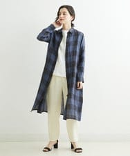 NHLGS44230 GIANNI LO GIUDICE(小さいサイズ)(メゾン ドゥ サンク) [洗える]リネンタンブラーテーパードパンツ グレー