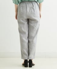 NHLGS44230 GIANNI LO GIUDICE(小さいサイズ)(メゾン ドゥ サンク) [洗える]リネンタンブラーテーパードパンツ グレー