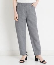 NHLGT30290 GIANNI LO GIUDICE(小さいサイズ)(メゾン ドゥ サンク) [セットアップ対応]リネンコットン千鳥柄パンツ ネイビー