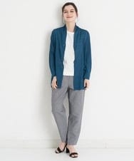 NHLGT30290 GIANNI LO GIUDICE(小さいサイズ)(メゾン ドゥ サンク) [セットアップ対応]リネンコットン千鳥柄パンツ ネイビー