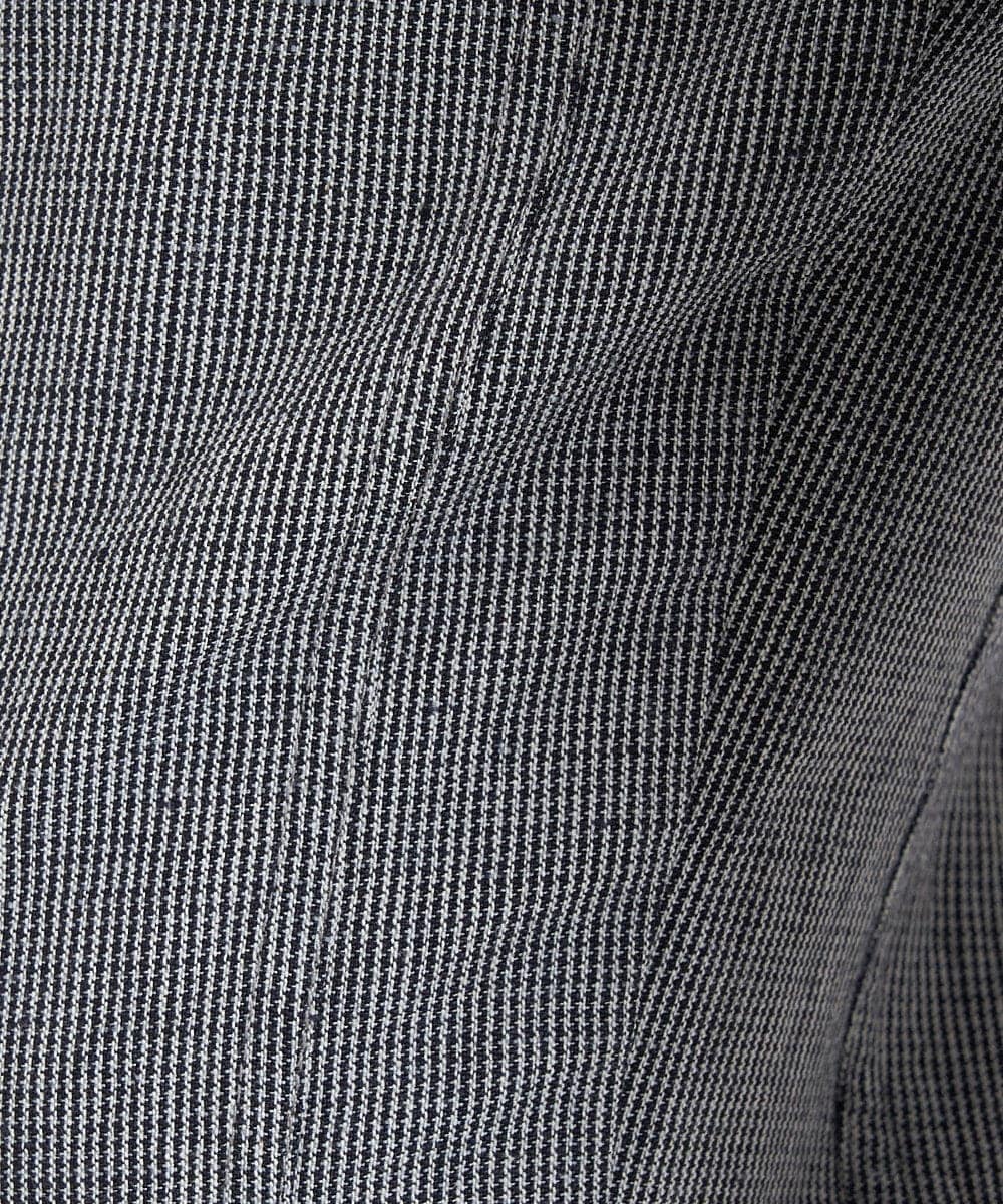 NHLGT30290 GIANNI LO GIUDICE(小さいサイズ)(メゾン ドゥ サンク) [セットアップ対応]リネンコットン千鳥柄パンツ ネイビー