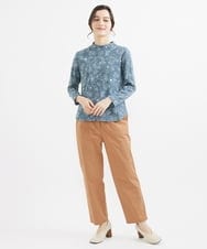 NHLGW33230 GIANNI LO GIUDICE(小さいサイズ)(メゾン ドゥ サンク) [日本製]ストレッチコットンカラーパンツ グリーン