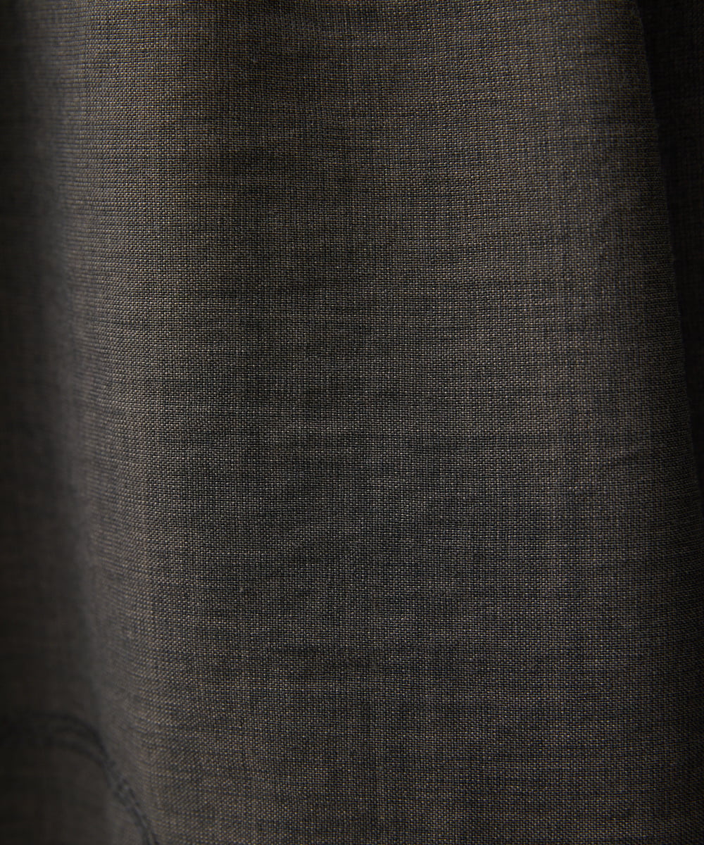 NHLGW41300 GIANNI LO GIUDICE(小さいサイズ)(メゾン ドゥ サンク) [セットアップ対応]ステッチ刺繍ワイドクロップドパンツ ダークブラウン