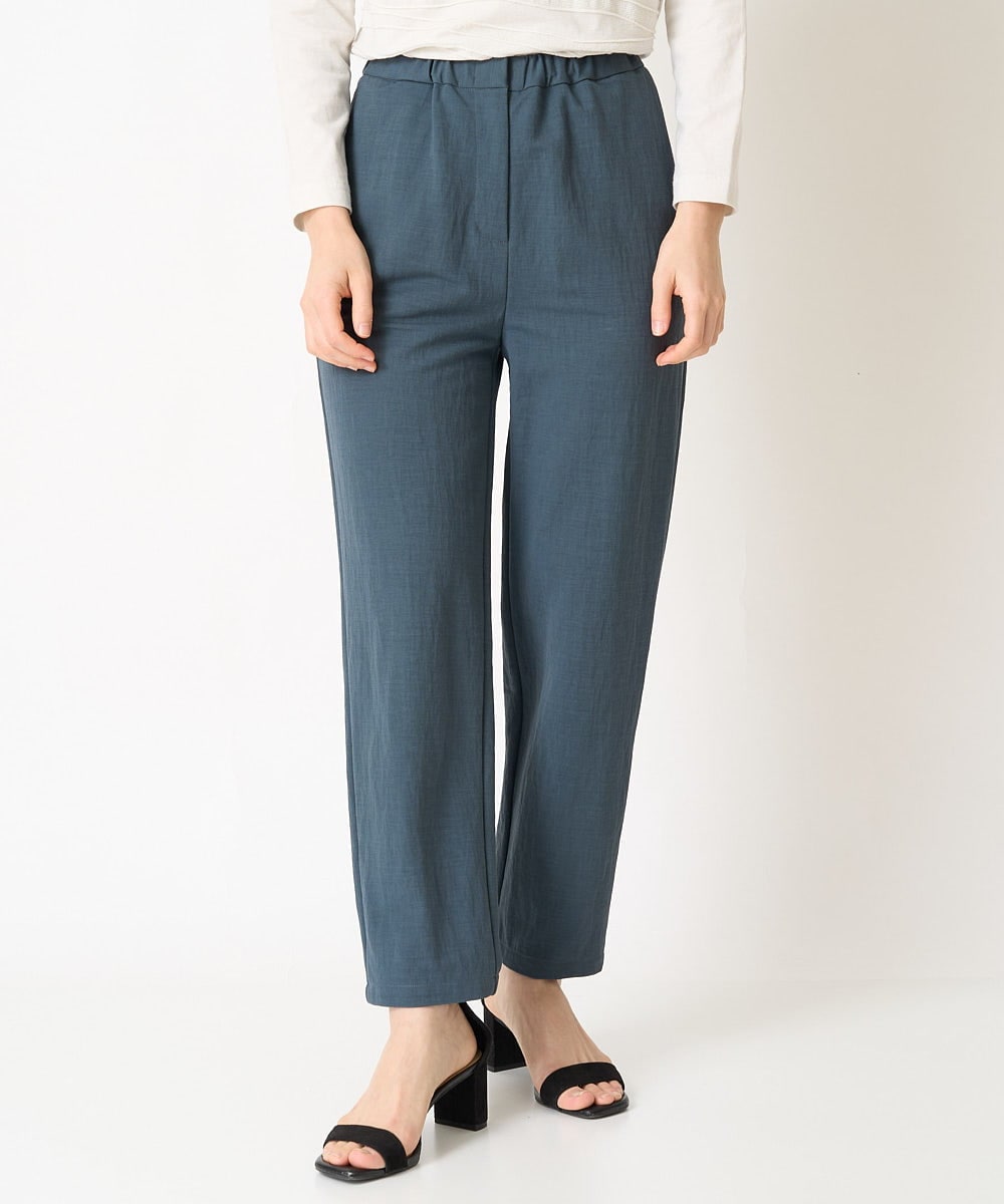 NHLGW44180 GIANNI LO GIUDICE(小さいサイズ)(メゾン ドゥ サンク) [日本製]ナチュラルスムースパンツ ブルー
