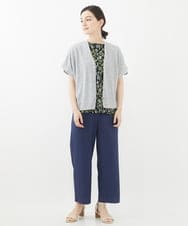 NHLGX87190 GIANNI LO GIUDICE(小さいサイズ)(メゾン ドゥ サンク) [日本製]麻調ツイルベイカーパンツ ブルー