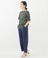 NHLGX87190 GIANNI LO GIUDICE(小さいサイズ)(メゾン ドゥ サンク) [日本製]麻調ツイルベイカーパンツ ブルー