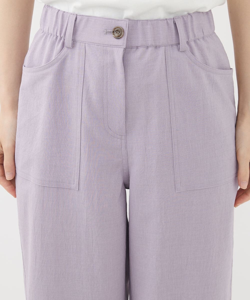NHLGX87190 GIANNI LO GIUDICE(小さいサイズ)(メゾン ドゥ サンク) [日本製]麻調ツイルベイカーパンツ ブルー