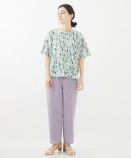 NHLGX87190 GIANNI LO GIUDICE(小さいサイズ)(メゾン ドゥ サンク) [日本製]麻調ツイルベイカーパンツ ブルー