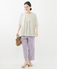 NHLGX87190 GIANNI LO GIUDICE(小さいサイズ)(メゾン ドゥ サンク) [日本製]麻調ツイルベイカーパンツ ブルー