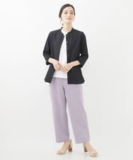 NHLGX87190 GIANNI LO GIUDICE(小さいサイズ)(メゾン ドゥ サンク) [日本製]麻調ツイルベイカーパンツ ブルー