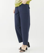 NHLGX87190 GIANNI LO GIUDICE(小さいサイズ)(メゾン ドゥ サンク) [日本製]麻調ツイルベイカーパンツ ネイビー